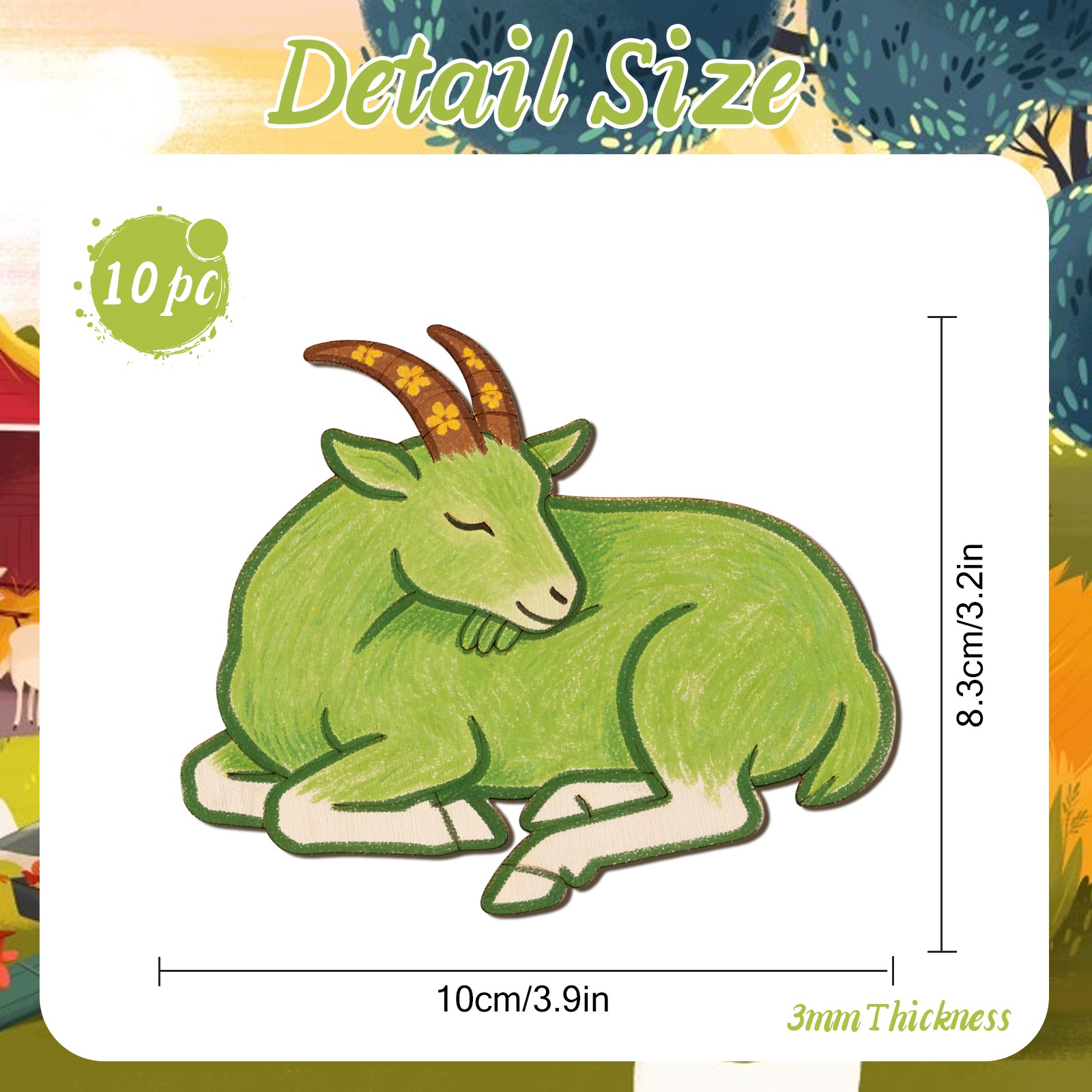 ชุดงานฝีมือไม้แกะสลักรูปแกะ 10 - Art Craft Painting บทวิจารณ์และราคา