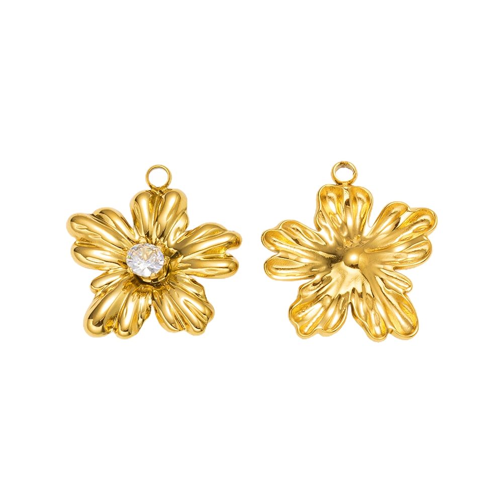 จี้ดอกไม้สแตนเลสสีทอง 5 ชิ้น พ - Art Craft Flower บทวิจารณ์และราคา
