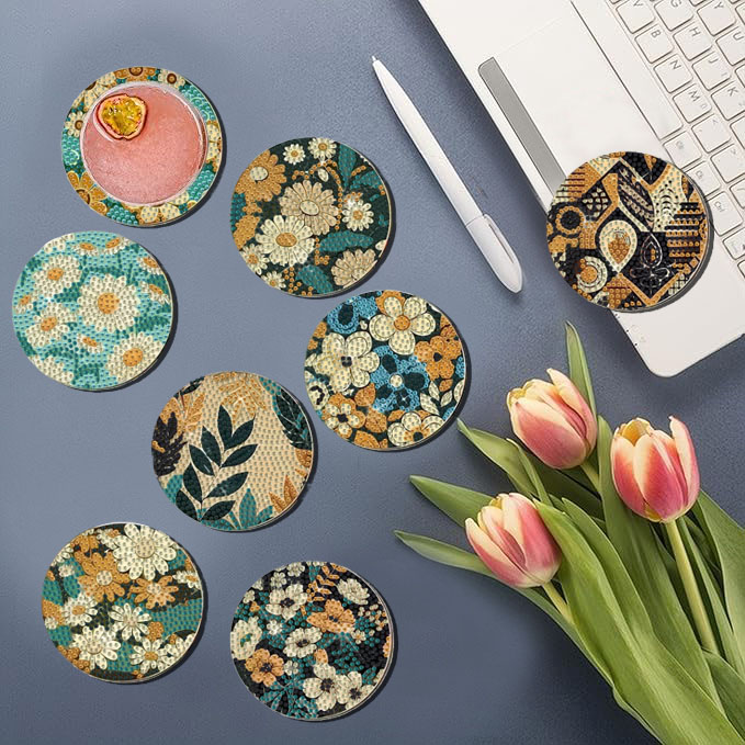 ชุดงานศิลปะเพชร DIY 8 ชิ้น ลาย - Art Craft Flower บทวิจารณ์และราคา