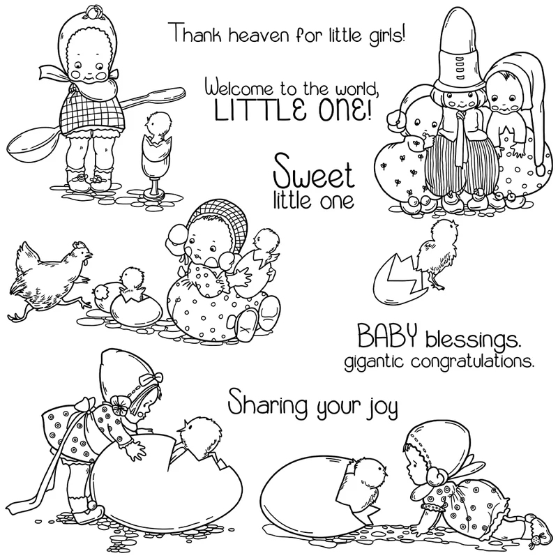 แม่พิมพ์ตัดรูปเด็กน่ารักและลูก - Rubber Stamp Blank บทวิจารณ์และราคา